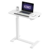 KOWO Electric Height Adjustable Side Table, with Wheels, C-Shape